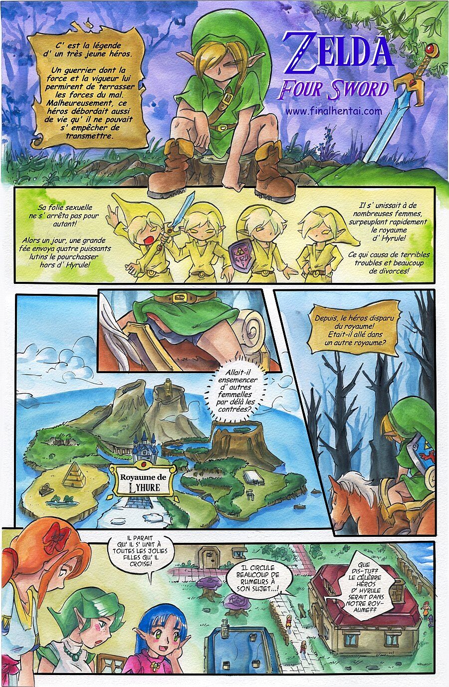 Zelda Four Sword - passage (western) parodie de comics porno fr the legend  of zelda. Bande dessinée sexe comics.
